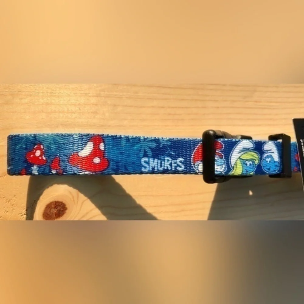 🕸️Smurf Blue Adjustable Dog Collar Snap Buckle